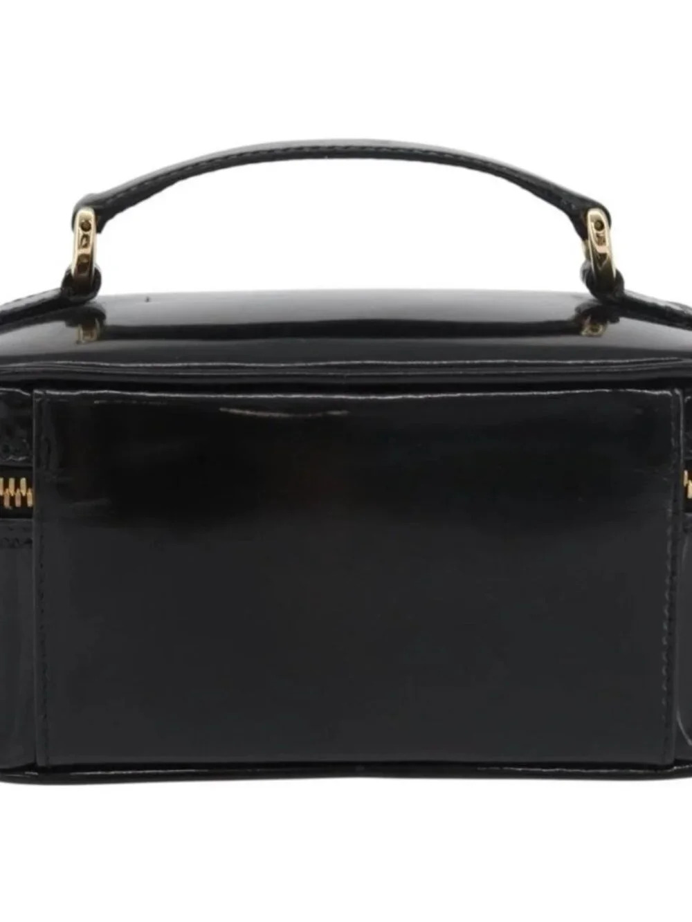 GUCCI Bamboo Vanity Patent Leather Black Gold 032 1705 0151 Auth